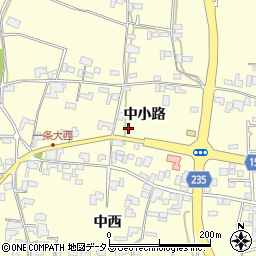 徳島県阿波市吉野町西条中小路周辺の地図