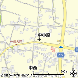 徳島県阿波市吉野町西条（中小路）周辺の地図