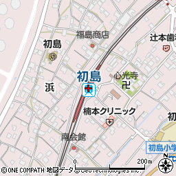 初島駅周辺の地図