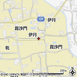 徳島県阿波市土成町秋月毘沙門周辺の地図