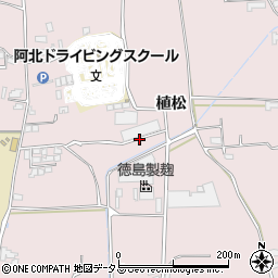 徳島県阿波市吉野町柿原植松周辺の地図