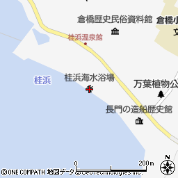 桂浜海水浴場周辺の地図