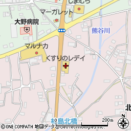 くすりのレデイ阿波吉野店周辺の地図