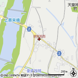 奈良坂西周辺の地図