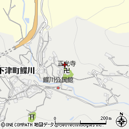 和歌山県海南市下津町鰈川周辺の地図