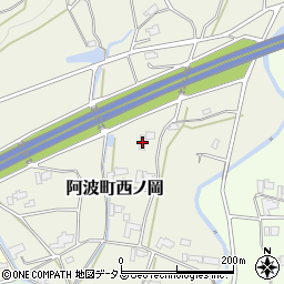 徳島県阿波市阿波町西ノ岡281周辺の地図