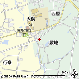 徳島県阿波市市場町上喜来敷地周辺の地図