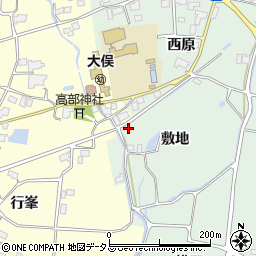 徳島県阿波市市場町上喜来（敷地）周辺の地図