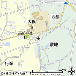 徳島県阿波市市場町大俣行峯250周辺の地図