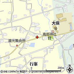 徳島県阿波市市場町大俣行峯225周辺の地図