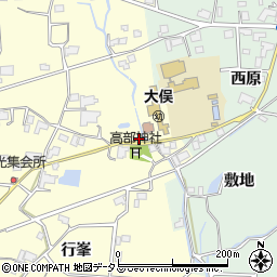 徳島県阿波市市場町大俣行峯270周辺の地図