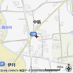 徳島県阿波市土成町水田中筋周辺の地図