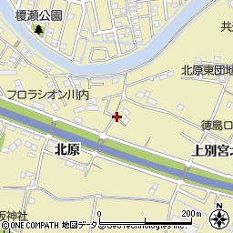 〒771-0129 徳島県徳島市川内町北原の地図