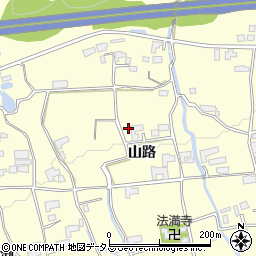 徳島県阿波市市場町大俣（山路）周辺の地図
