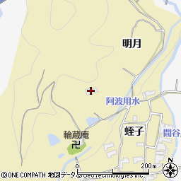 徳島県阿波市土成町秋月明月周辺の地図