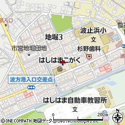愛媛県今治市地堀周辺の地図