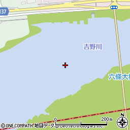 吉野川周辺の地図