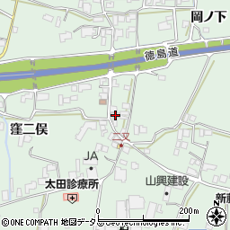 徳島県阿波市市場町上喜来窪二俣1736周辺の地図