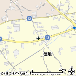 徳島県阿波市吉野町西条築地周辺の地図