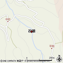 奈良県十津川村（吉野郡）谷瀬周辺の地図