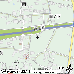 徳島県阿波市市場町上喜来岡ノ下1164周辺の地図