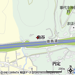 徳島県阿波市市場町上喜来南谷周辺の地図