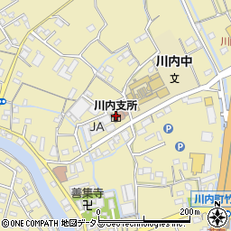 徳島市役所　教育委員会川内公民館周辺の地図