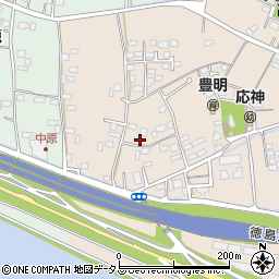 徳島県徳島市応神町古川高良105周辺の地図