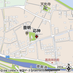 徳島県徳島市応神町古川高良64周辺の地図
