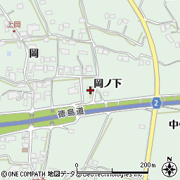 徳島県阿波市市場町上喜来岡1632周辺の地図