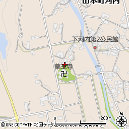 香川県三豊市山本町河内3696-1周辺の地図