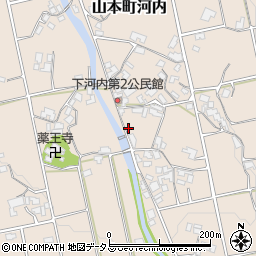 香川県三豊市山本町河内354-1周辺の地図