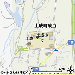 阿波市立土成小学校周辺の地図