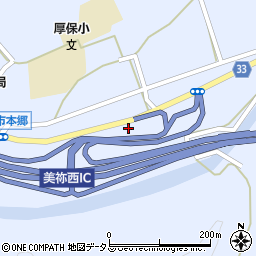 西日本高速道路株式会社美祢西料金所周辺の地図