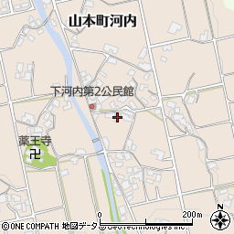 香川県三豊市山本町河内350周辺の地図