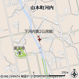 香川県三豊市山本町河内354-3周辺の地図