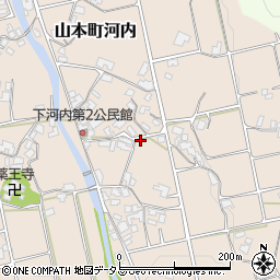 香川県三豊市山本町河内377周辺の地図