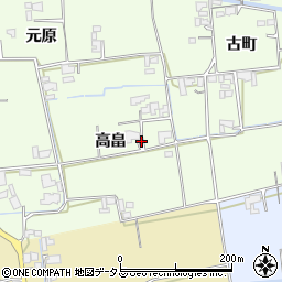 徳島県板野郡上板町七條高畠周辺の地図