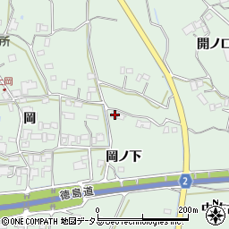 徳島県阿波市市場町上喜来岡ノ下1189周辺の地図