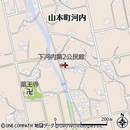 香川県三豊市山本町河内254周辺の地図