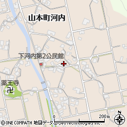 香川県三豊市山本町河内348周辺の地図