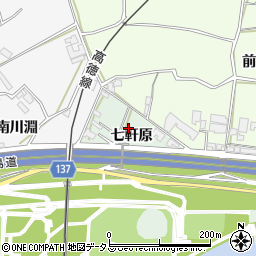 徳島県徳島市応神町中原（七軒原）周辺の地図