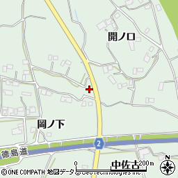 徳島県阿波市市場町上喜来開ノ口1220-1周辺の地図