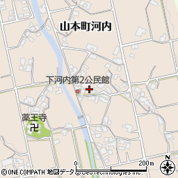 香川県三豊市山本町河内256周辺の地図