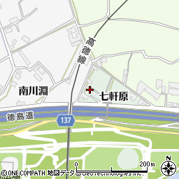 徳島県徳島市応神町中原七軒原82周辺の地図