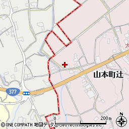 香川県三豊市山本町辻3346周辺の地図