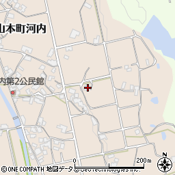 香川県三豊市山本町河内335周辺の地図