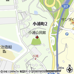 小浦公民館周辺の地図