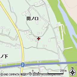 徳島県阿波市市場町上喜来開ノ口周辺の地図