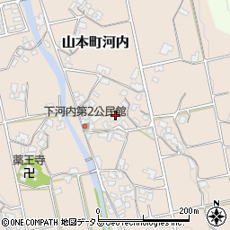 香川県三豊市山本町河内258周辺の地図